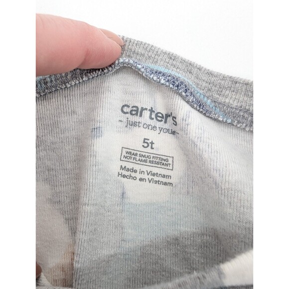 Carters 100% Cotton Pajama Lot of 4 Snug Fit Pairs Fire Trucks Bears Size 4t-5T - Picture 2 of 13